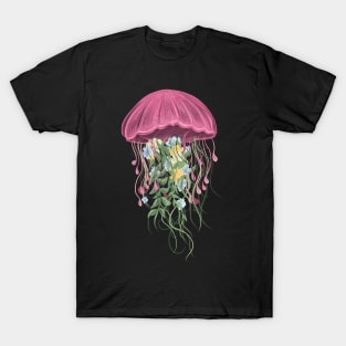 JELLYFISH AND FLOWERS T-Shirt